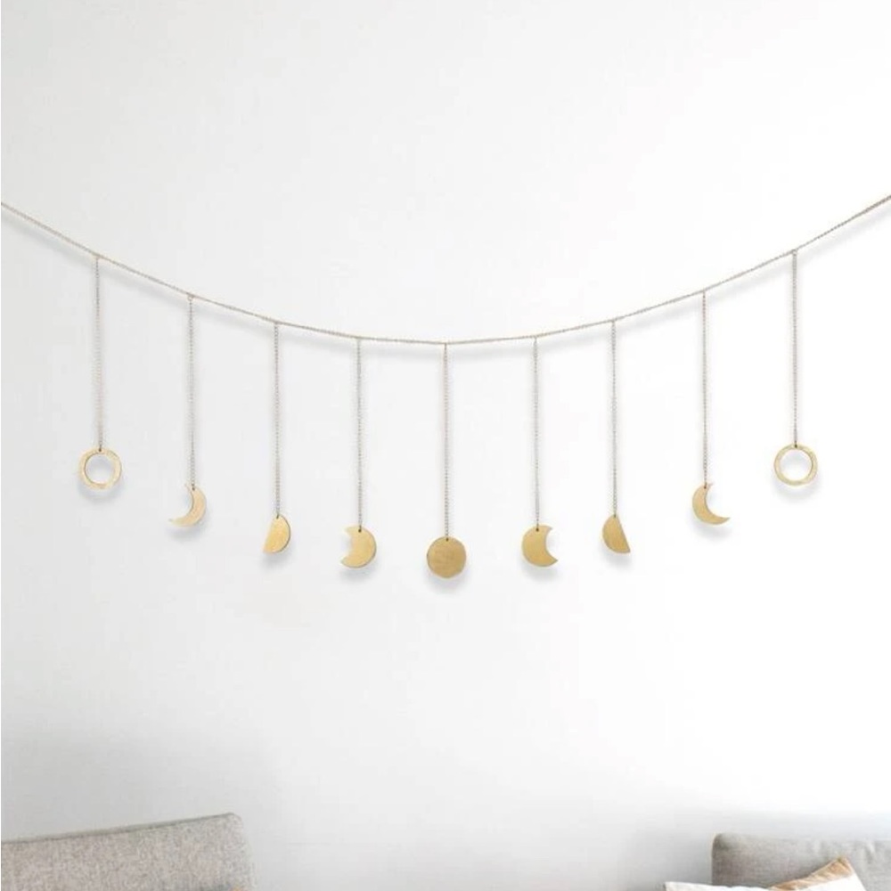 NEW! Moon Phase Pendant Wall Hanging Decor Art Celestial Cute Boho Bohemian